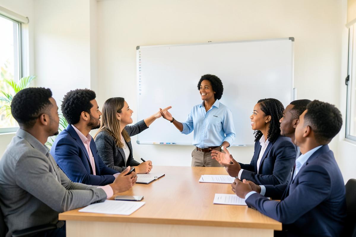 Caribbean professionals at work on closing the sale for MEDIAL