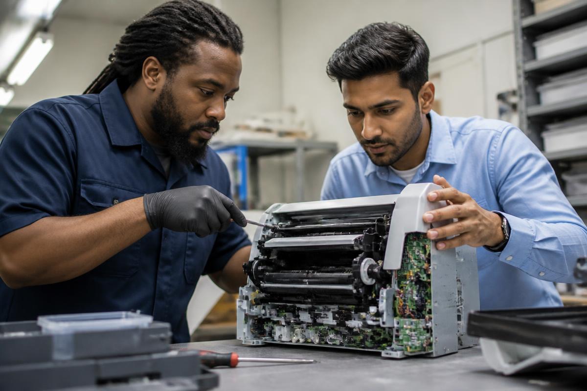 Caribbean professionals at work on failure analysis for UNVEIL