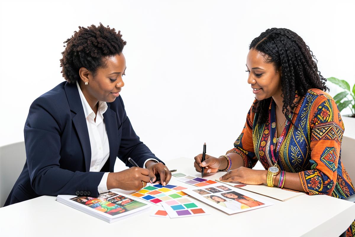Caribbean professionals at work on brand strategy for METAMO