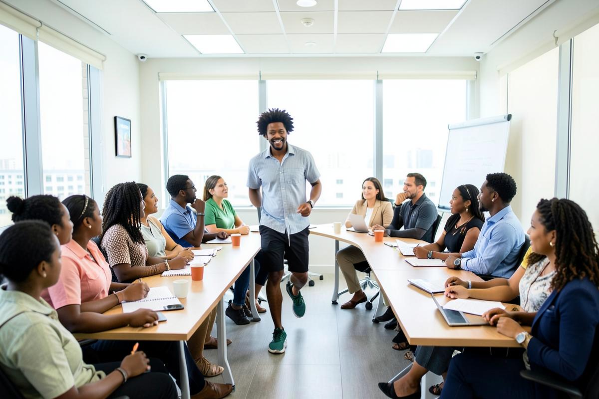 Caribbean professionals at work on security awareness training for CHERUBIM