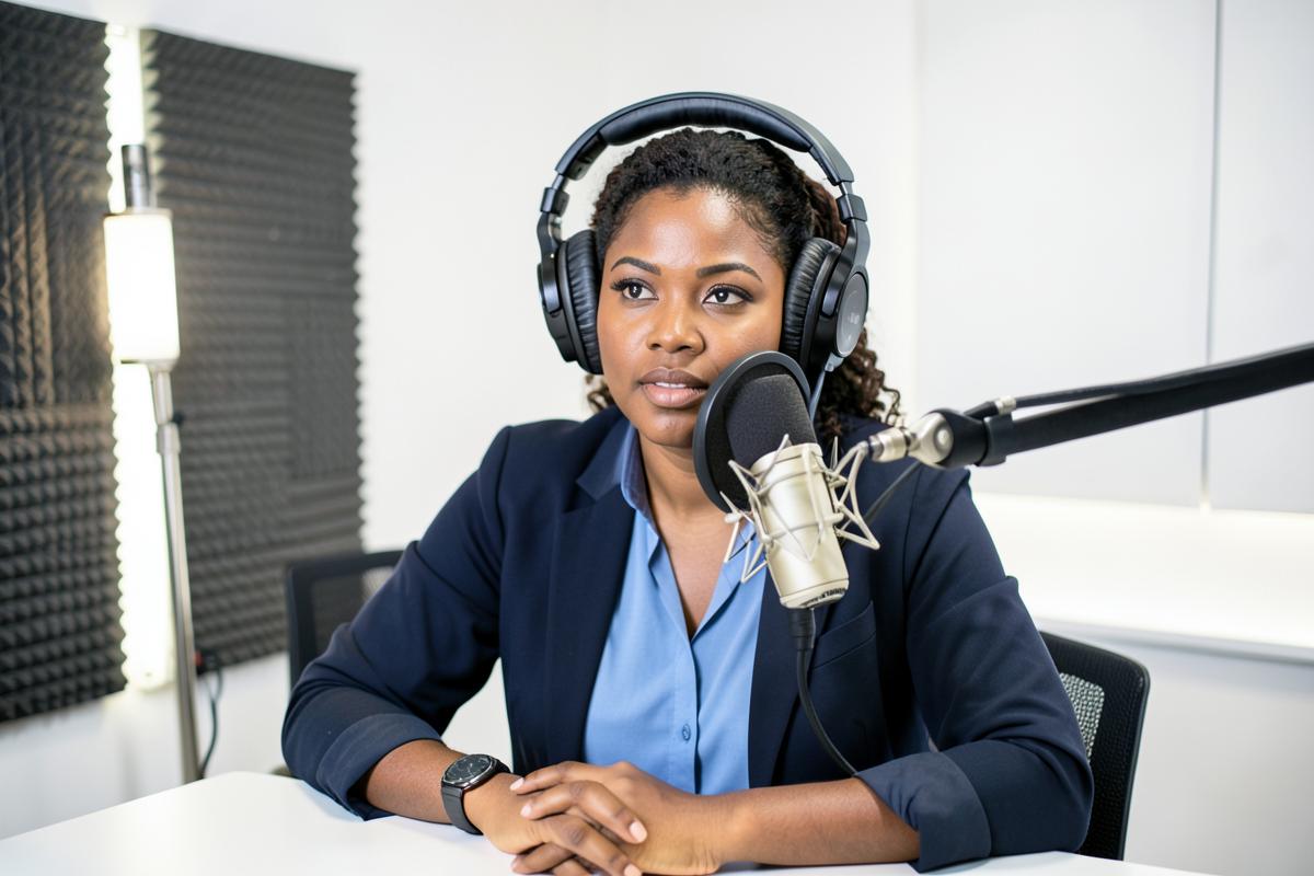 Caribbean professionals at work on audio production for CRE8