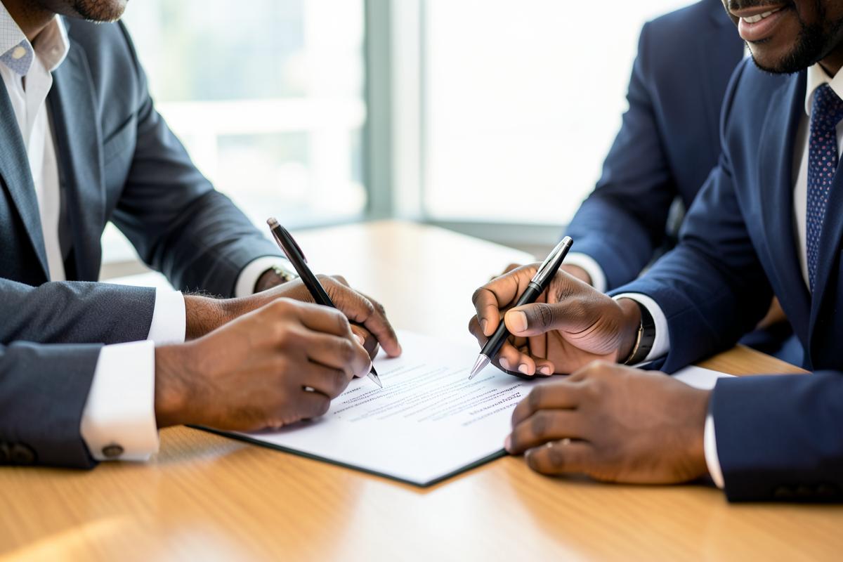 Caribbean professionals at work on negotiation & deal closing for METAMO