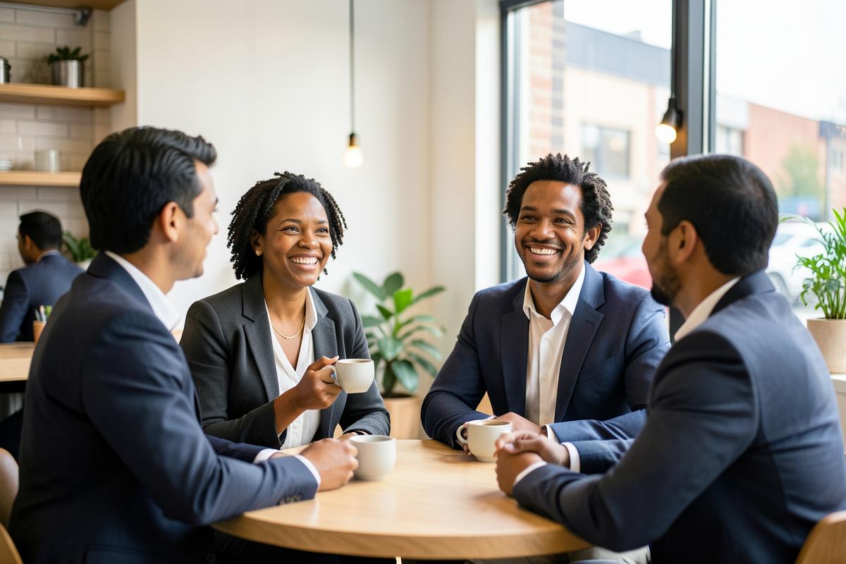 Caribbean professionals at work on relationship building for METAMO