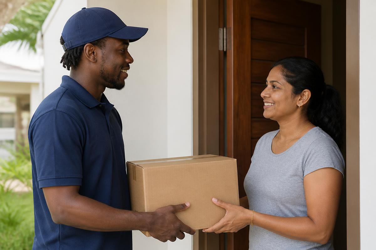 Caribbean professionals at work on delivery service for START YESTERDAY