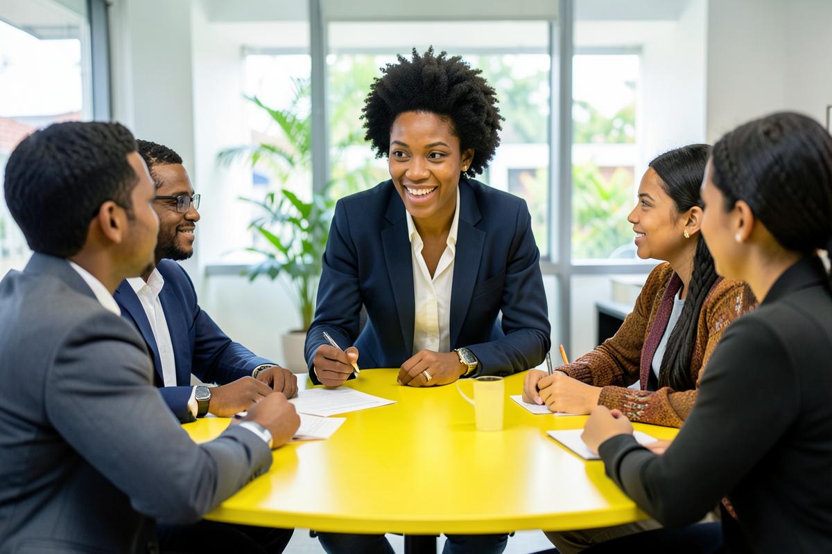 Caribbean professionals at work on website development for MEDIAL