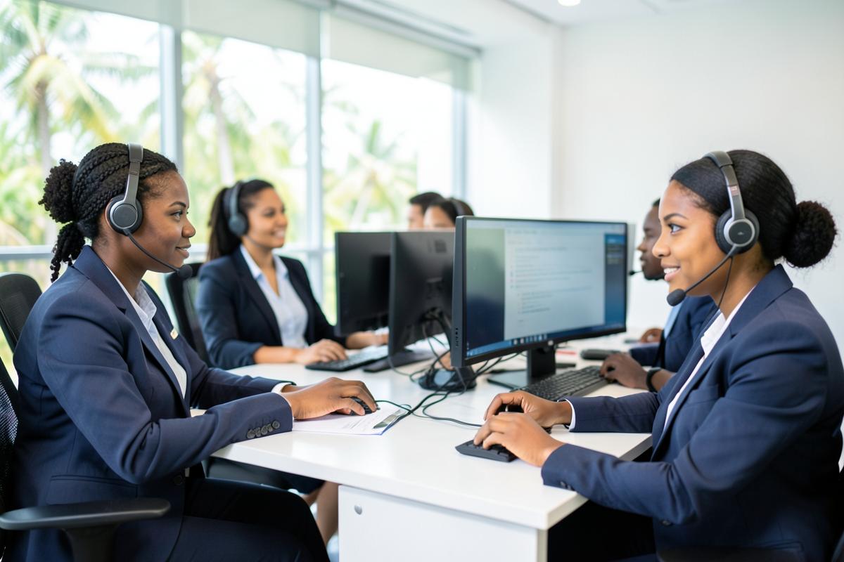 Caribbean professionals at work on it service management governance for CHERUBIM