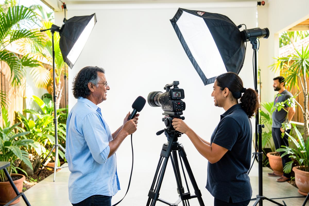 Caribbean professionals at work on ad design for CRE8