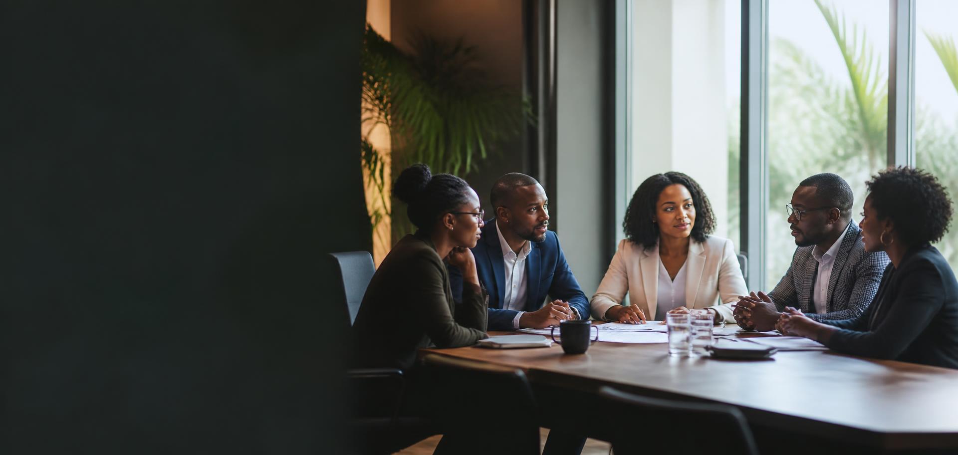 Caribbean professionals and founders working through development planning together