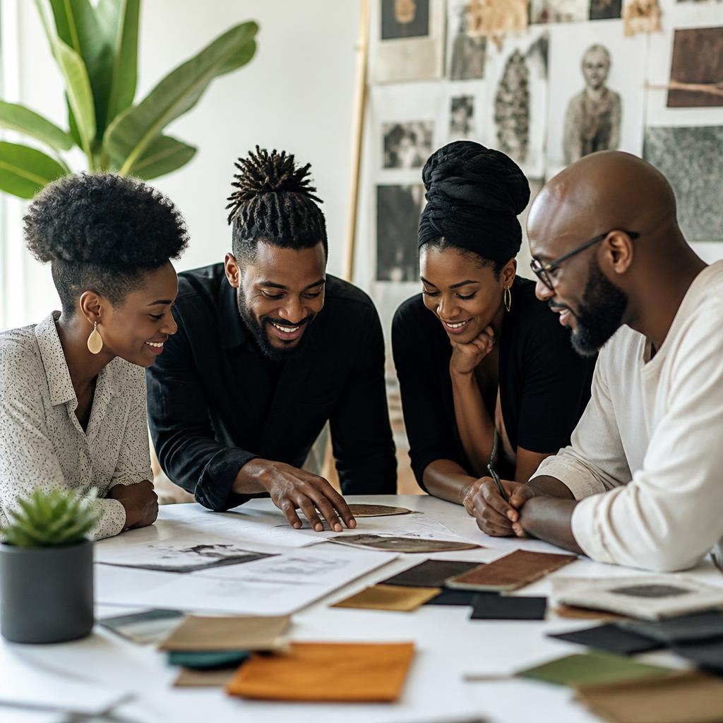 Creative and customer-experience team collaborating on brand work